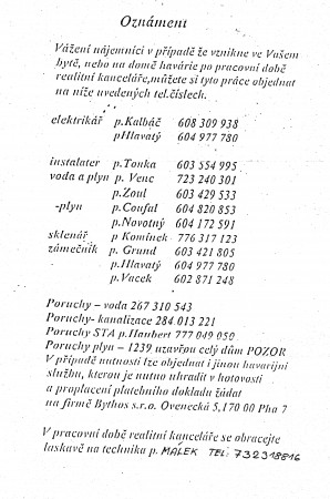 Přehled dodavatelů služeb - řemesla